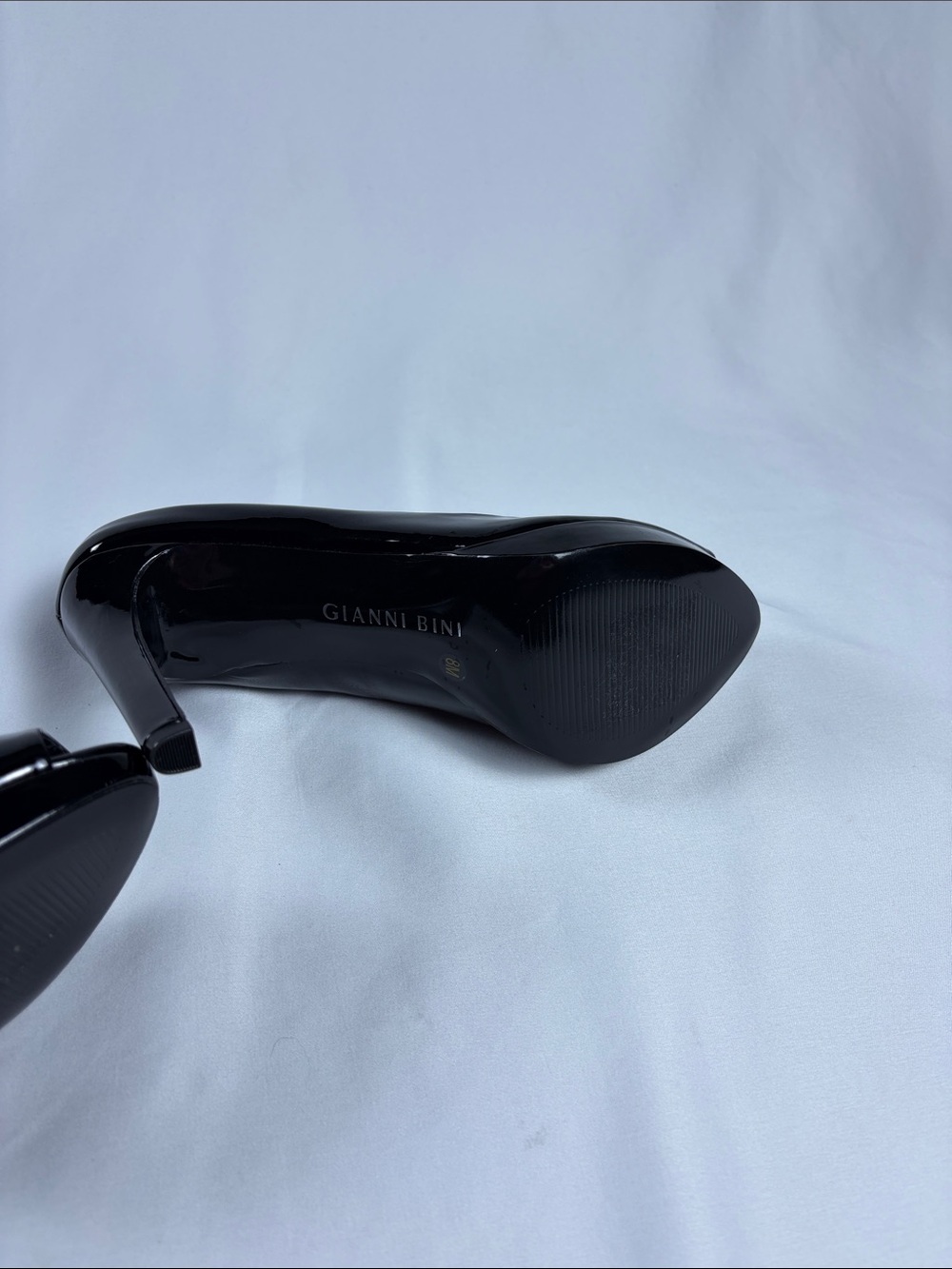 gianni bini heels Black Patent Peep Toe Size 8 - Picture 7 of 9